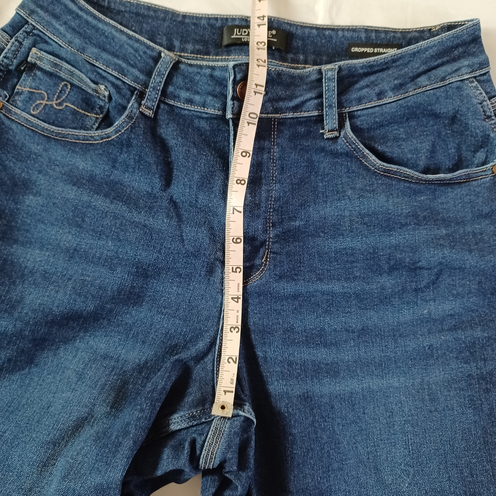 Judy Blue Women's Cropped Jeans Highrise Straight Dark Wash Plus Size 16W - Picture 11 of 12